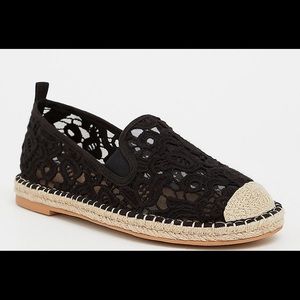 Torrid Black Lace Flats size 8.5 wide fit like 9